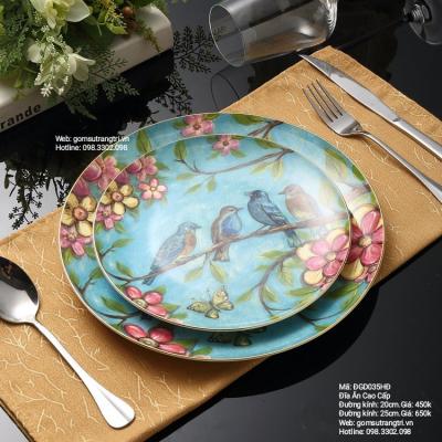 ĐĨA ĂN CAO CẤP HỌA TIÊT CHIM HOA